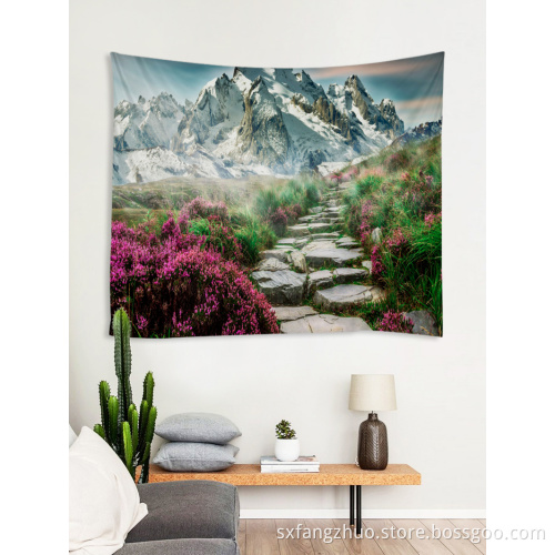 MOQ 50 3D digital tryckt anpassad vägg tapestry